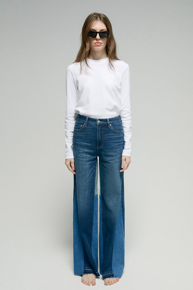 Shadow Split Wideleg High-Rise Jeans Hey Joanie