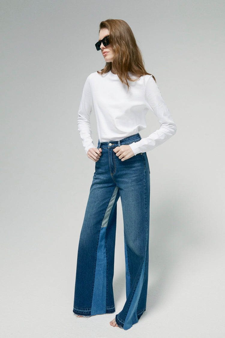 Shadow Split Wideleg High-Rise Jeans Hey Joanie