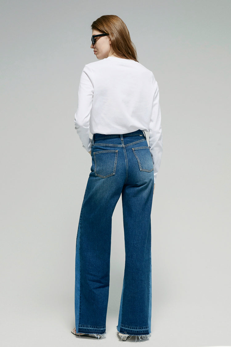 Shadow Split Wideleg High-Rise Jeans Hey Joanie