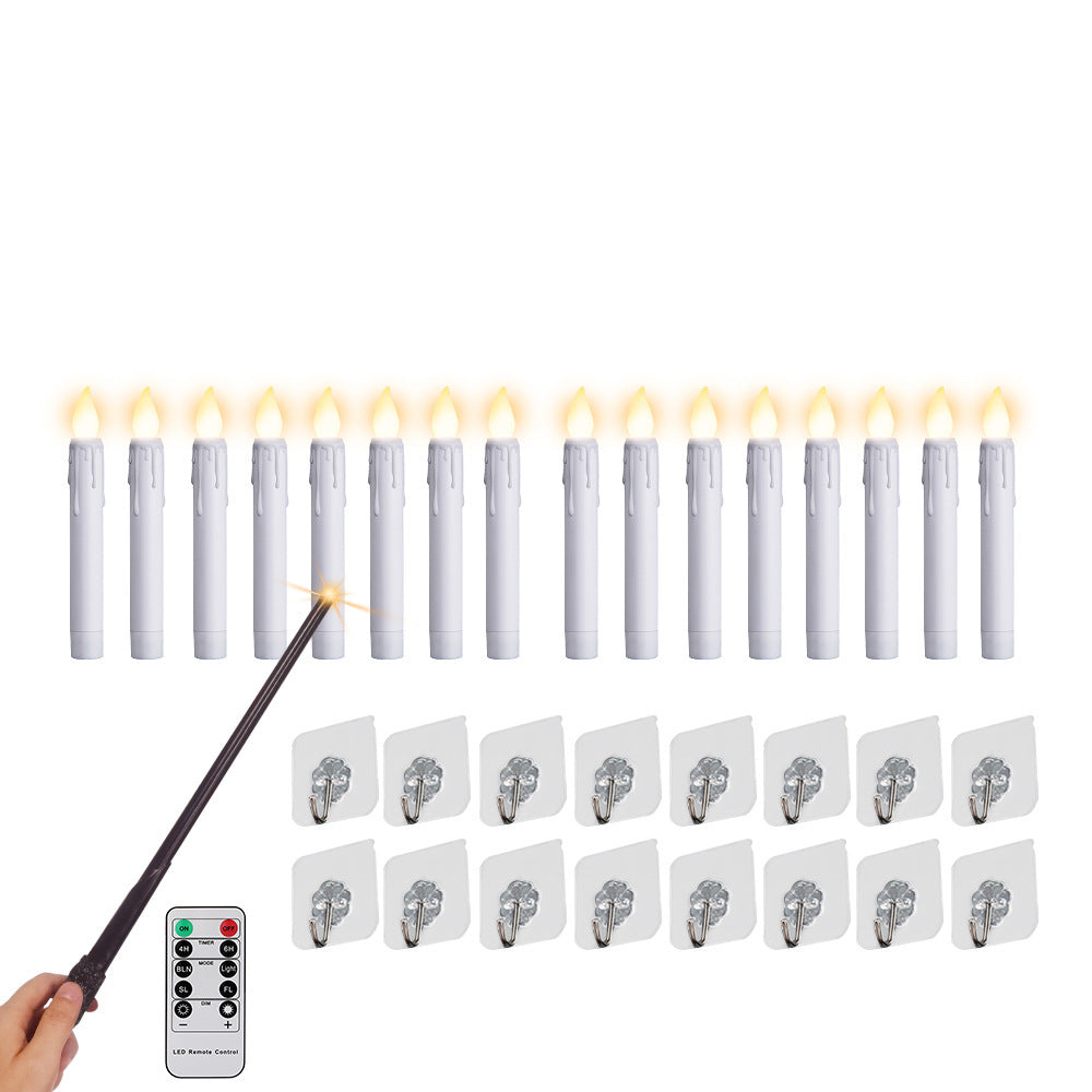 Halloween Party Decoration Candle Light LED Magic Wand Long Brush Holder FP15