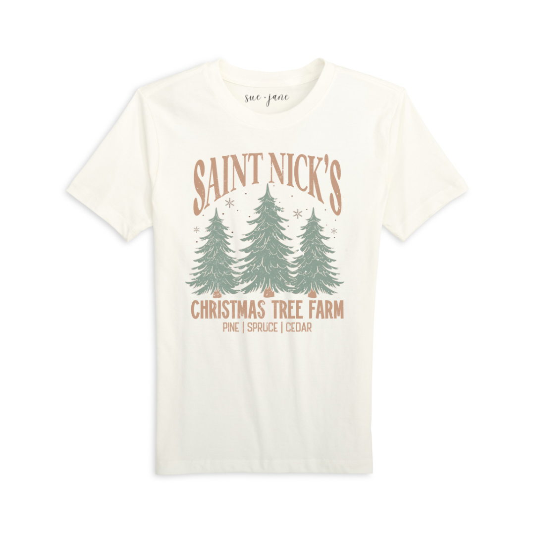 Organic Cotton Christmas Tree Farm Tee