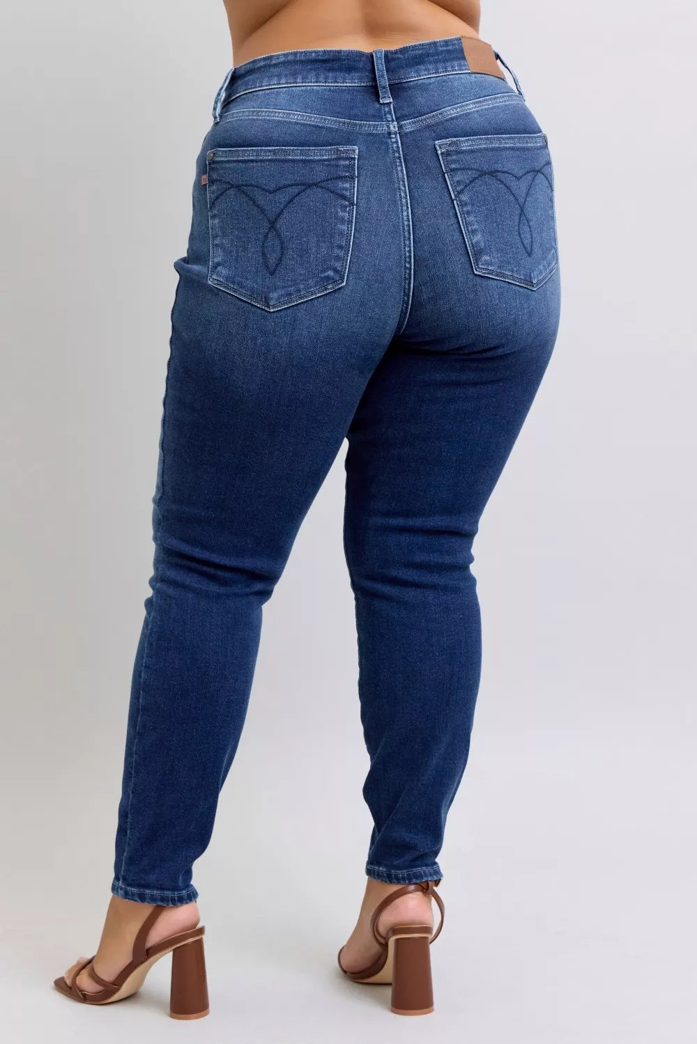 Washed Thermal Skinny Jeans Plus Size Full Size Judy Blue