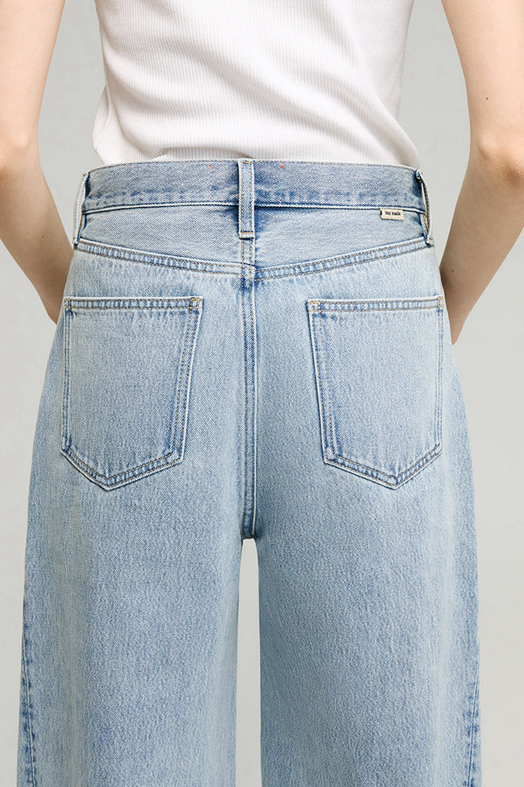 Lightweight High-rise Relaxed Wide Leg Jeans Luna Flow HJ033