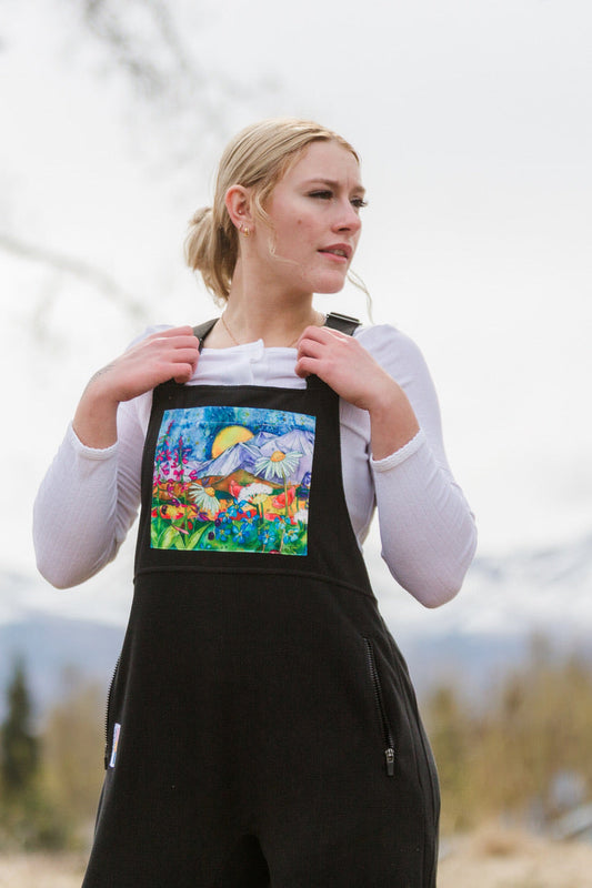 Wildflower Dreamscape Fleece Overalls