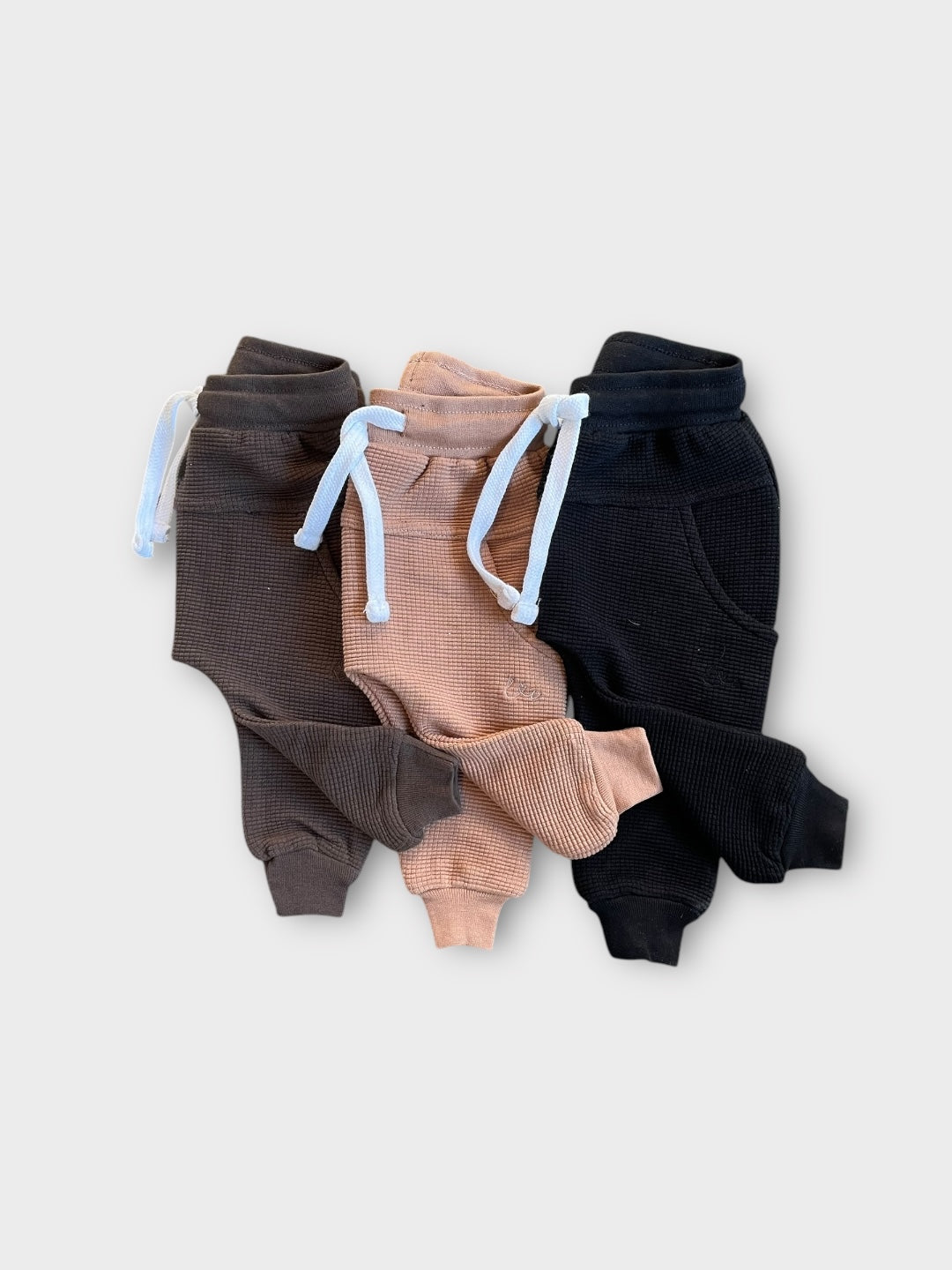 Waffle Knit Cozy Joggers in Umber for Kids Laree + Co.