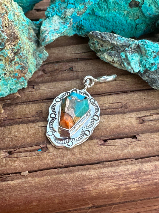 Sterling Silver Spice Coffin Charm Halloween Collection Nizhoni Traders LLC