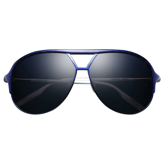 Division Signature Series Blue Black Marble Aviator Sunglasses