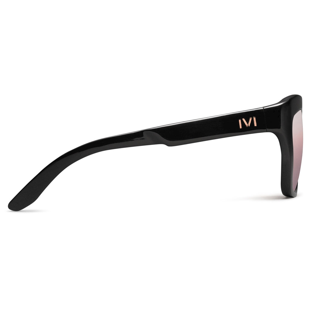 Polished Black Rose Gradient Lens Sunglasses Bonnie