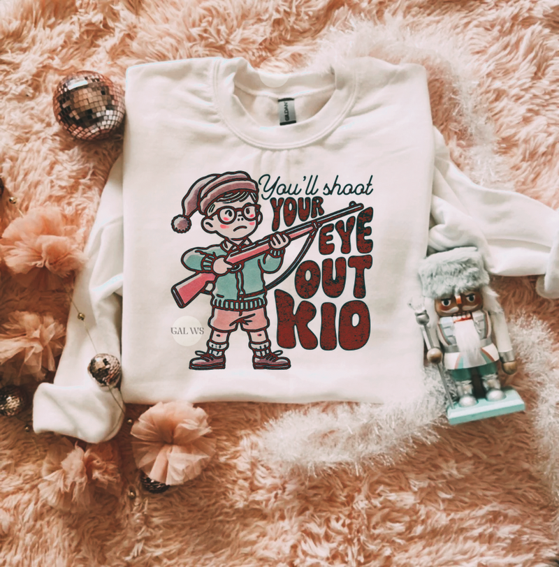 You'll Shoot Your Eye Out Kid Tee & Sweatshirt Gunpowder and Lace Boutique