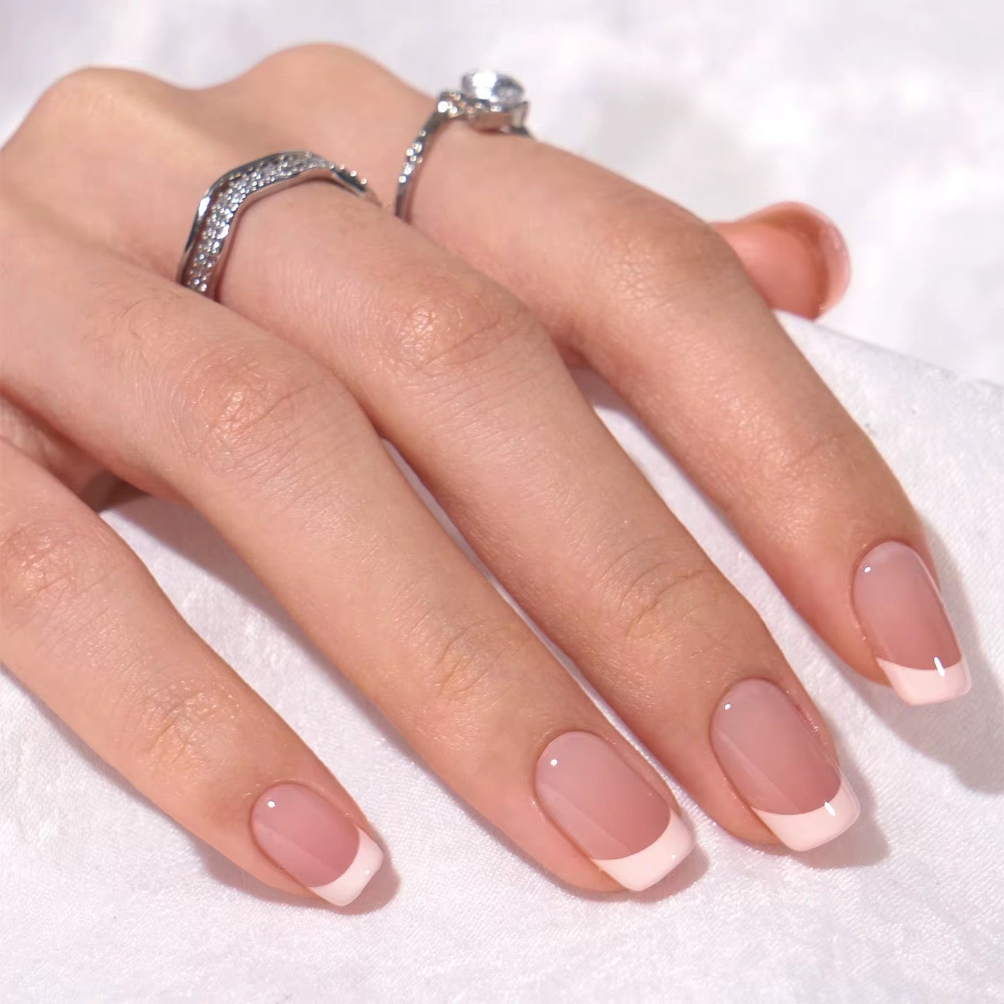 Classic French Square Long Lasting Press On Nails Nail Pop Studio