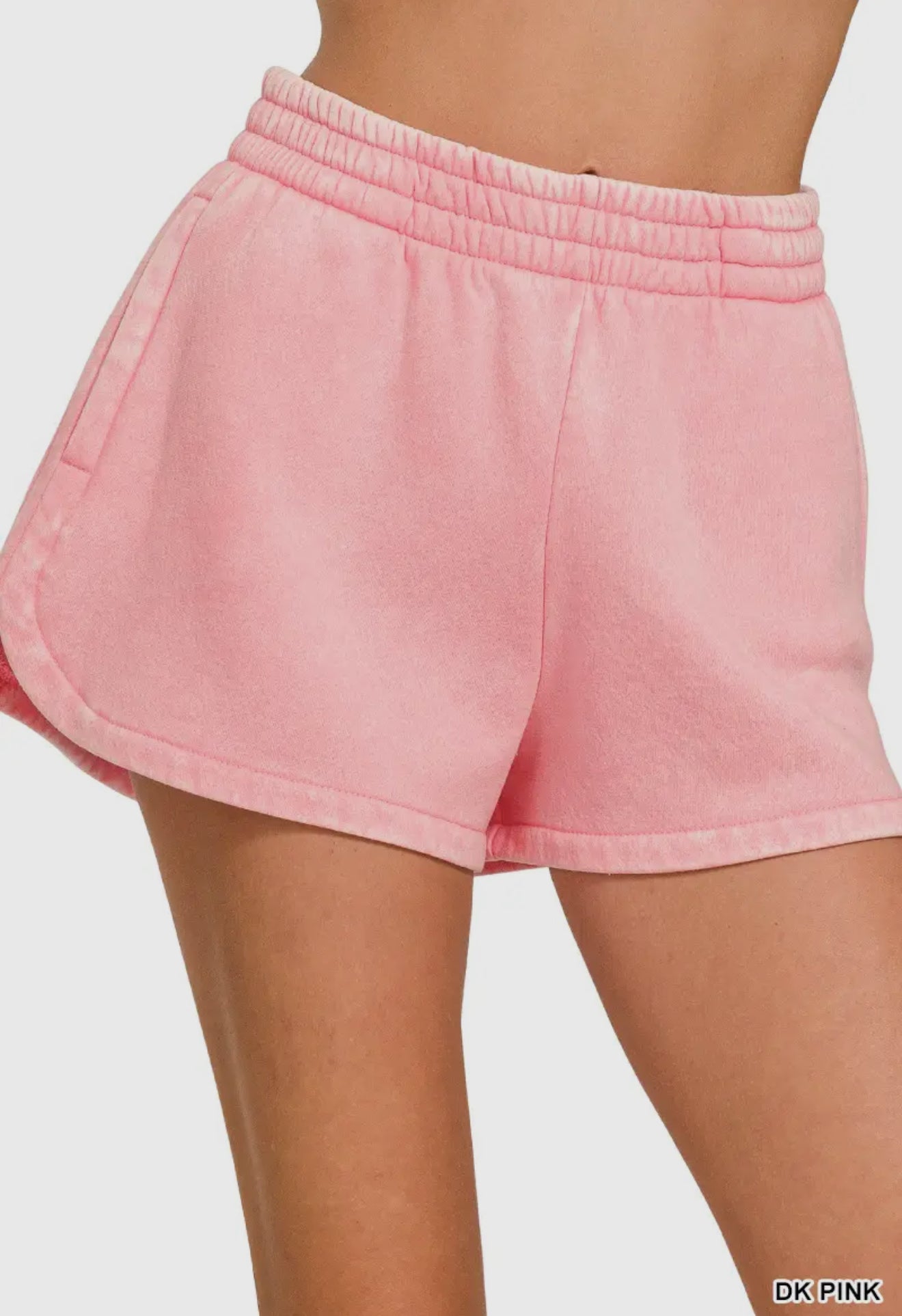 Acid Wash Cotton Shorts Zenana