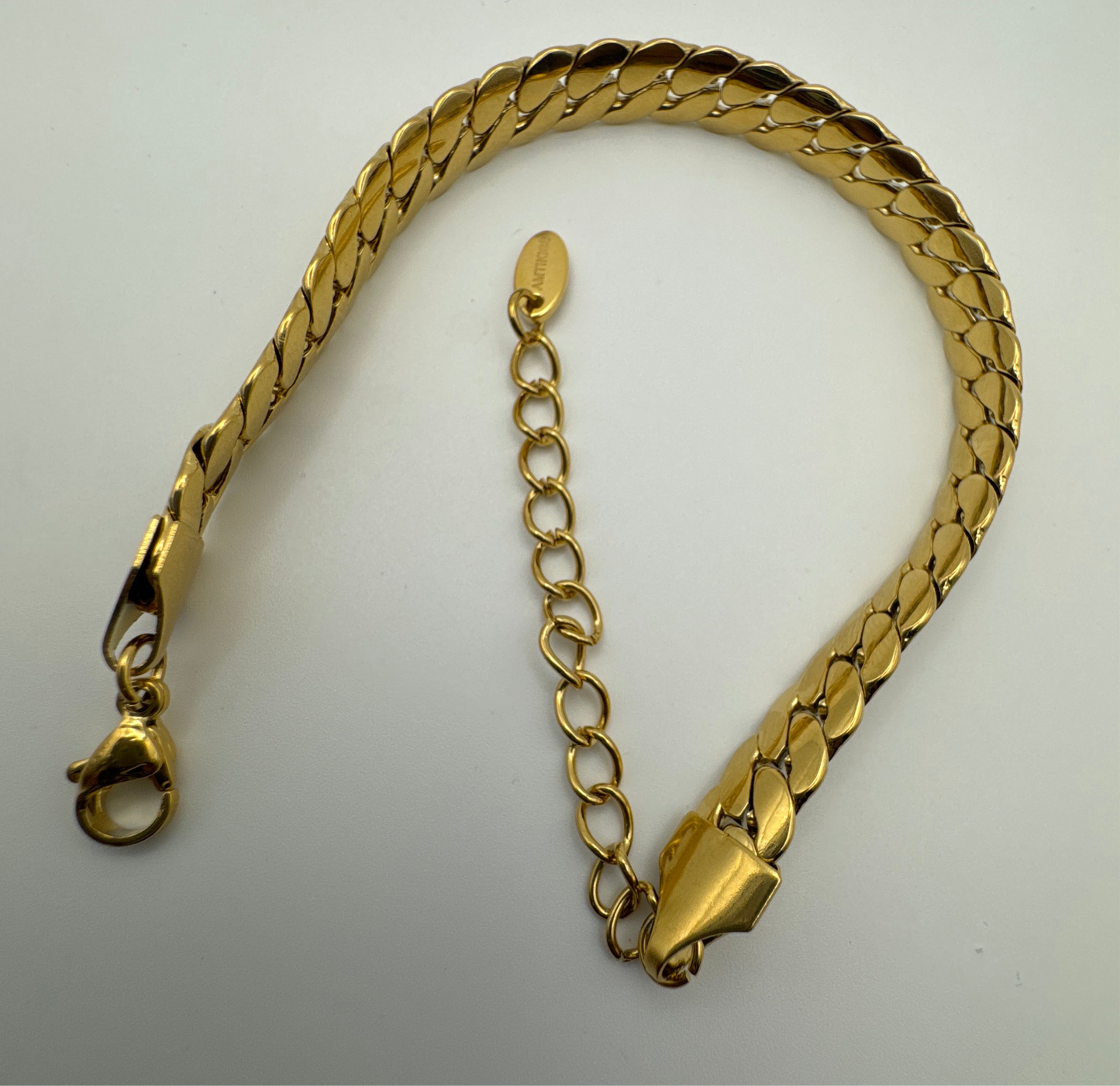 Hypoallergenic Gold Chain Cuban Bracelet Nickel Free Stainless Steel Jewelry