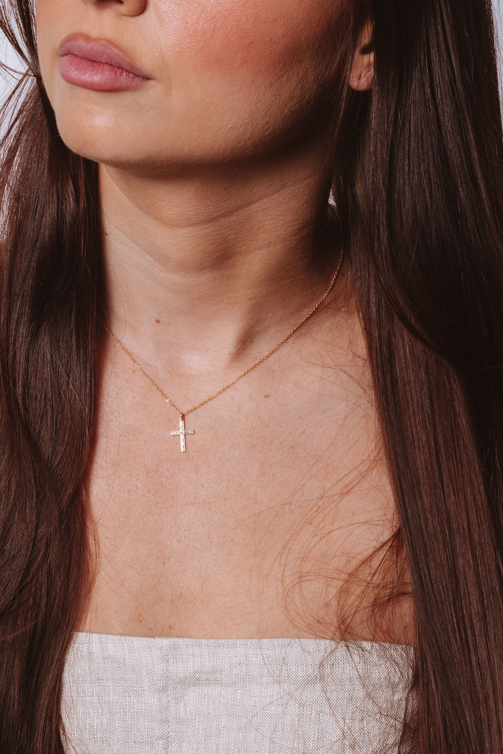 Levi Gold Filled Cross Necklace 14k Gold Filled Chain