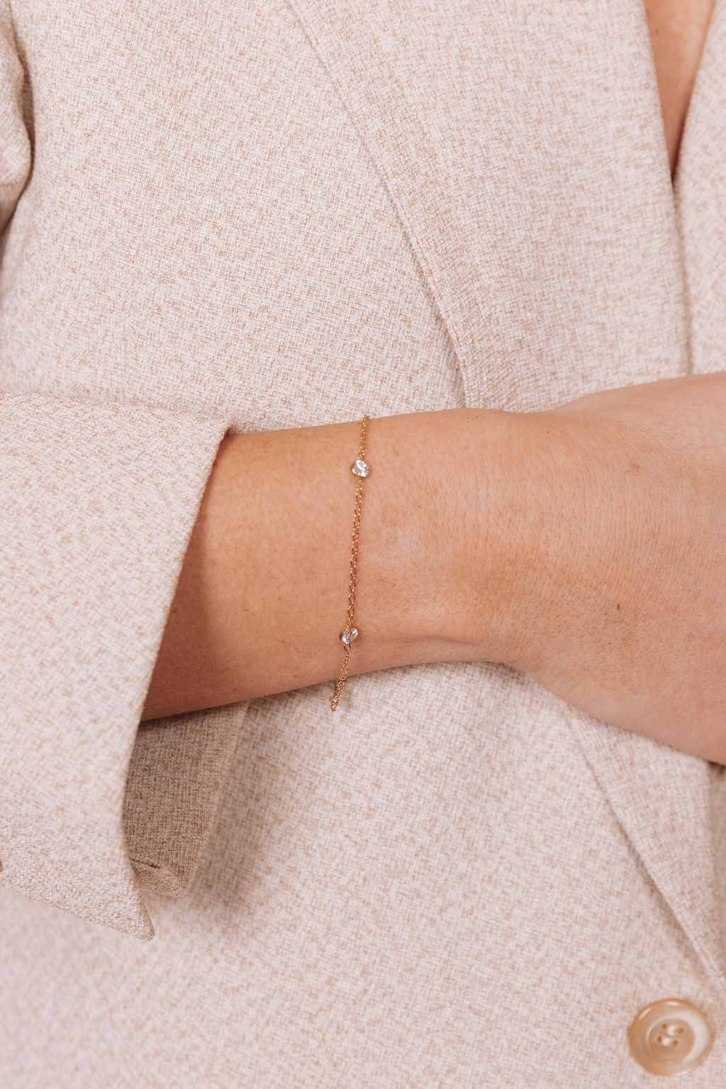 Cubic Zirconia 14k Gold Filled Bracelet Faye