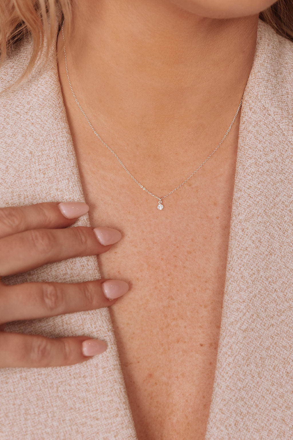 Birthstone Charm 14k Gold Filled or Sterling Silver Necklace