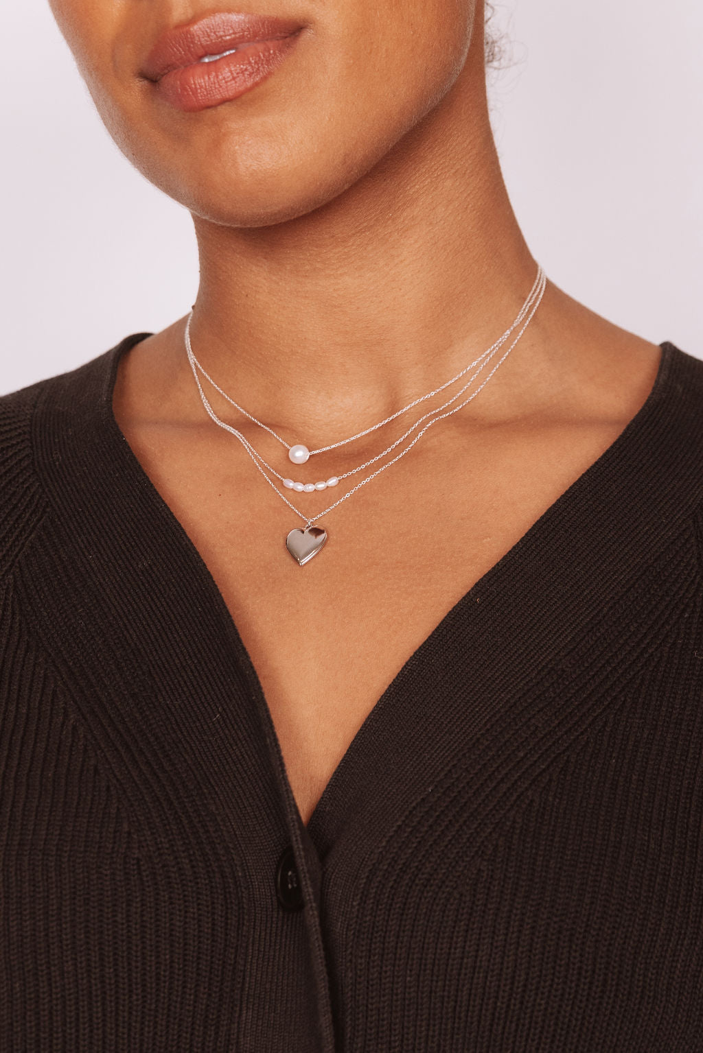 Freshwater Pearl Cable Chain Necklace 14k Gold Filled or Sterling Silver Landon Necklace