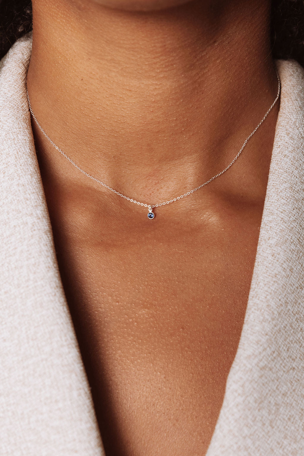 Birthstone Charm 14k Gold Filled or Sterling Silver Necklace