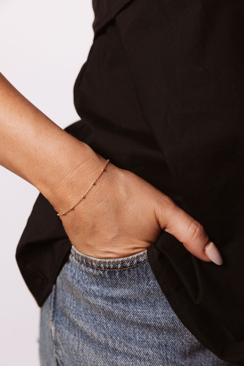 Gold Filled Chain Satellite Beads Bracelet Austen