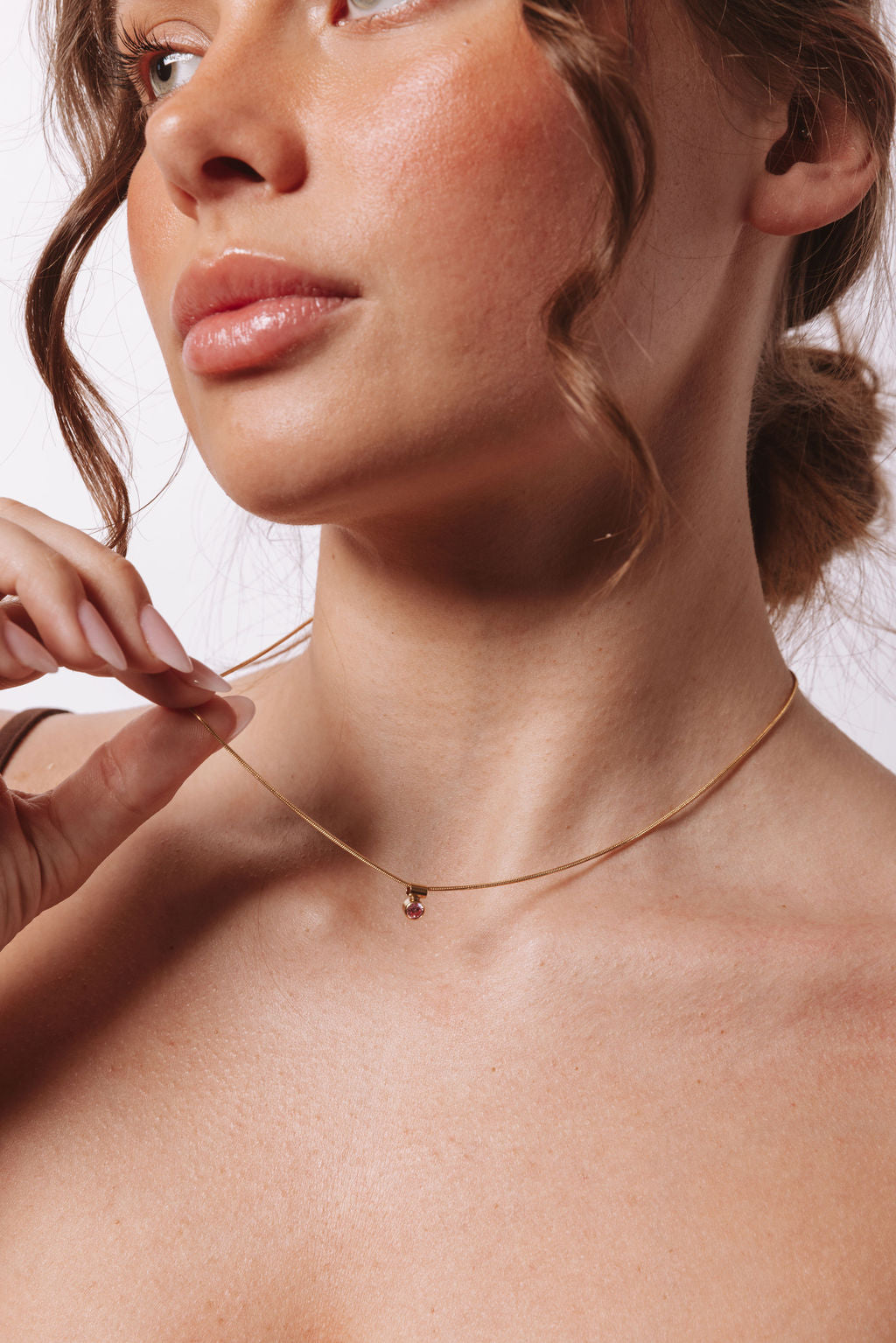 Ellie 14k Gold Filled Birthstone Necklace 18k Gold Over Brass