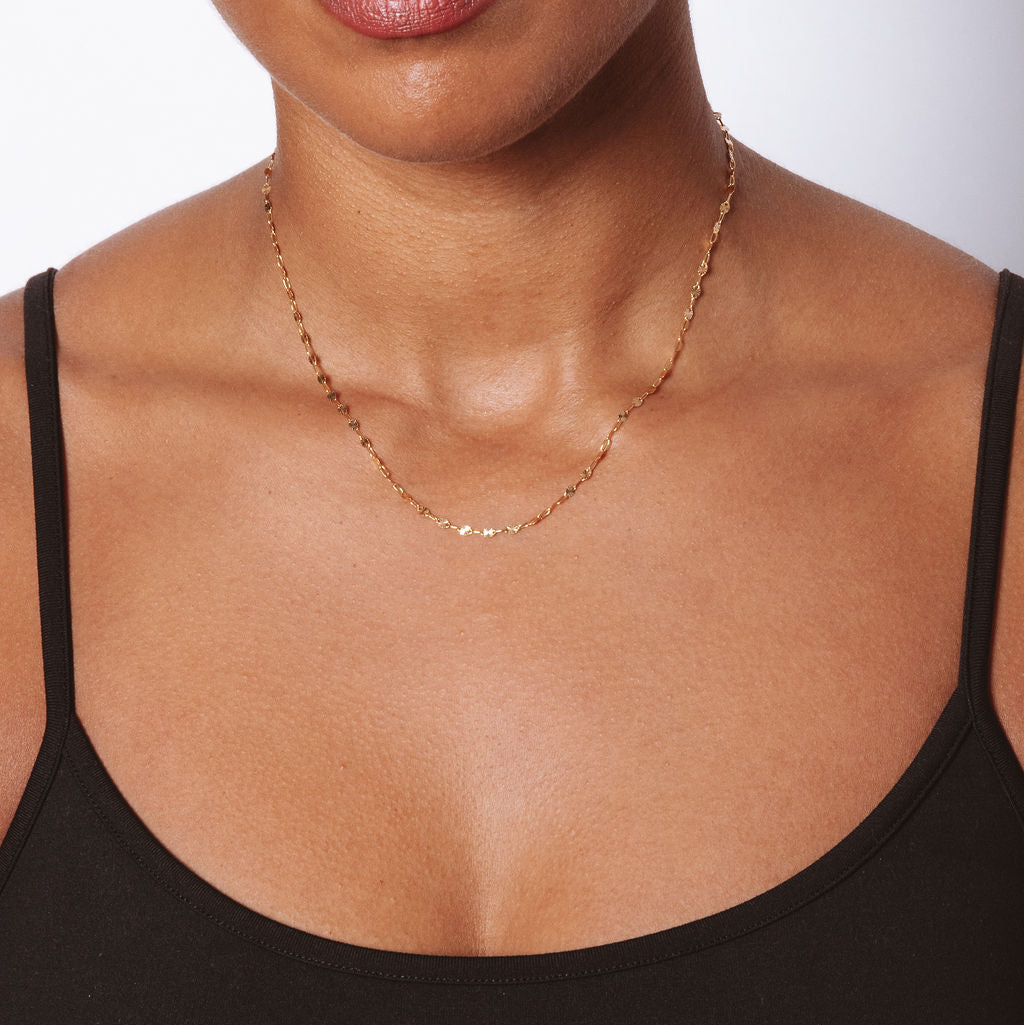 14k Gold Filled Starburst Necklace Adjustable Lobster Clasp Rio Necklace