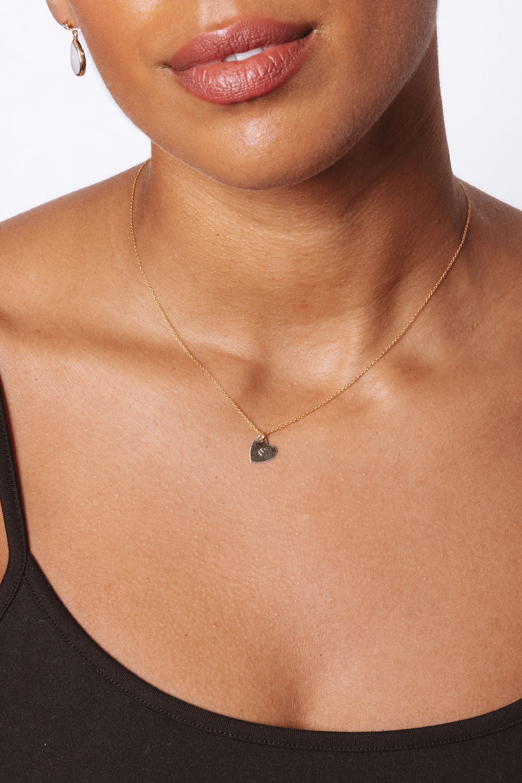 Sophia Initial Necklace 14k Gold Filled Heart Pendant The First Layer