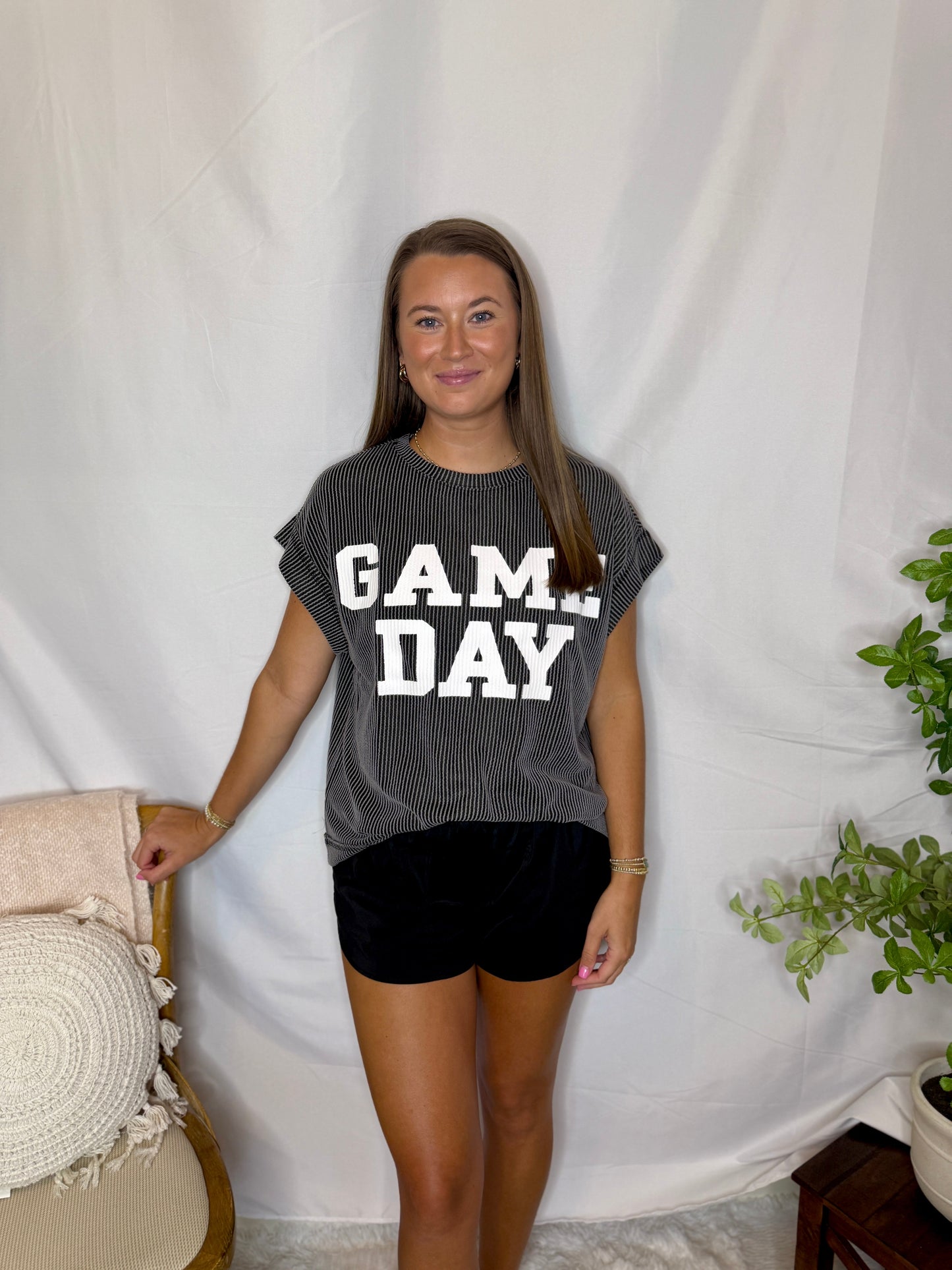 Ribbed Knit Game Day Top Gameday Sweet Jude Boutique