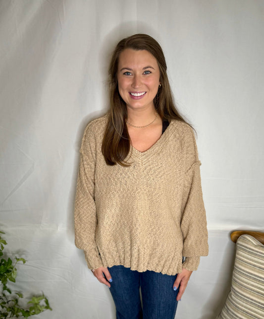 Autumn Balloon Tan Sweater The Autumn Balloon Sweater