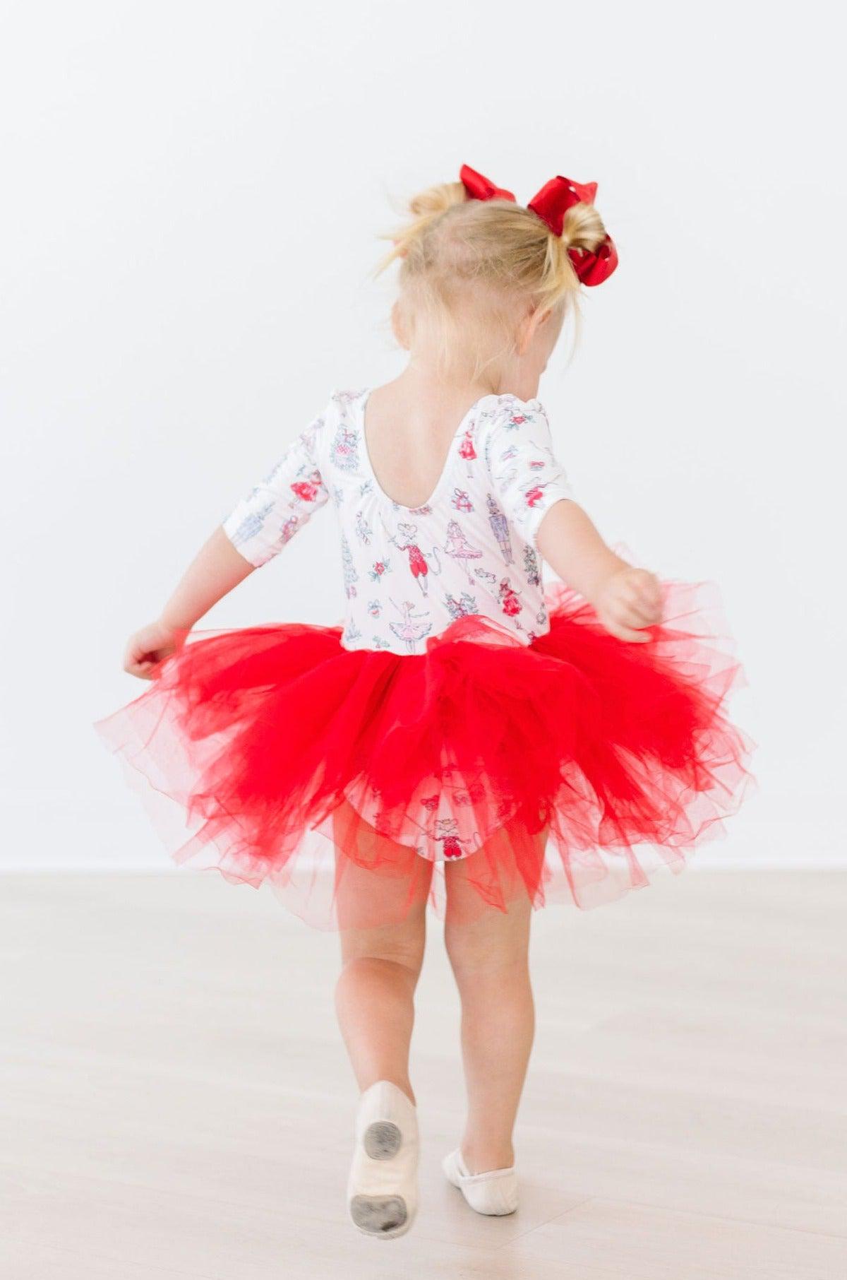 Christmas 3/4 Sleeve Tutu Leotard Clara's Dance Apparel