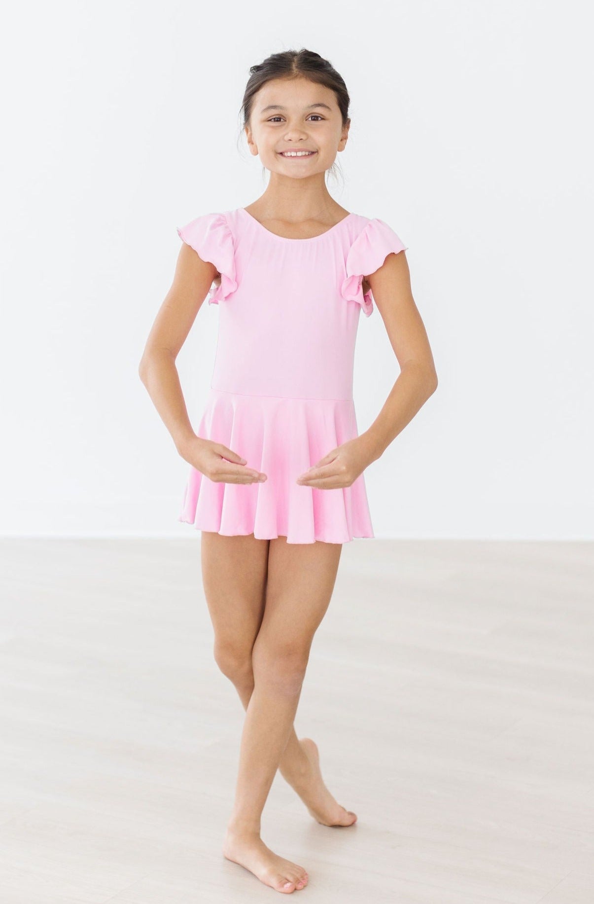 Bubblegum Pink Short Sleeve Twirl Leotard Mila & Rose