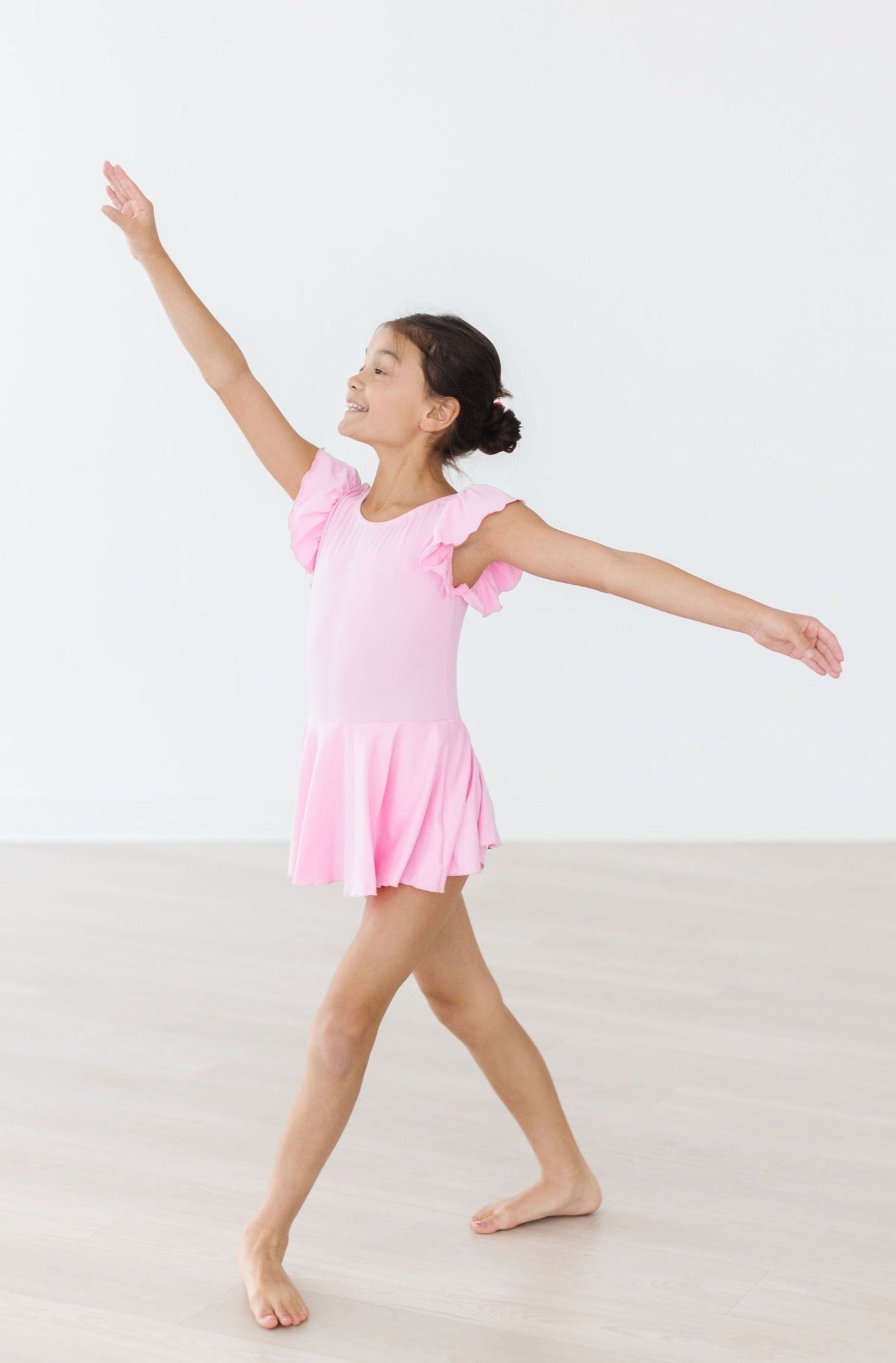 Bubblegum Pink Short Sleeve Twirl Leotard Mila & Rose