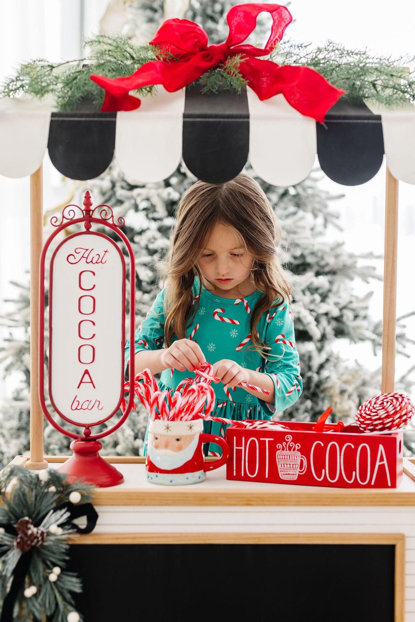 Christmas Candy 3/4 Sleeve Pocket Twirl Dress Mila & Rose