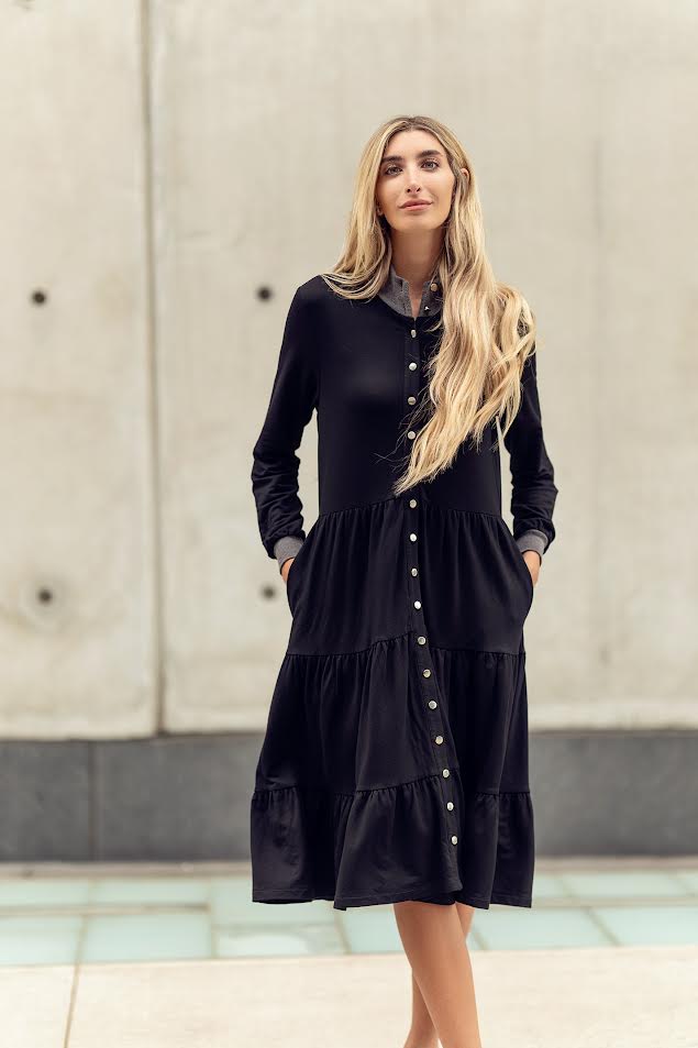 Keshi Oversized Swing Sweatshirt Dress French Terry
