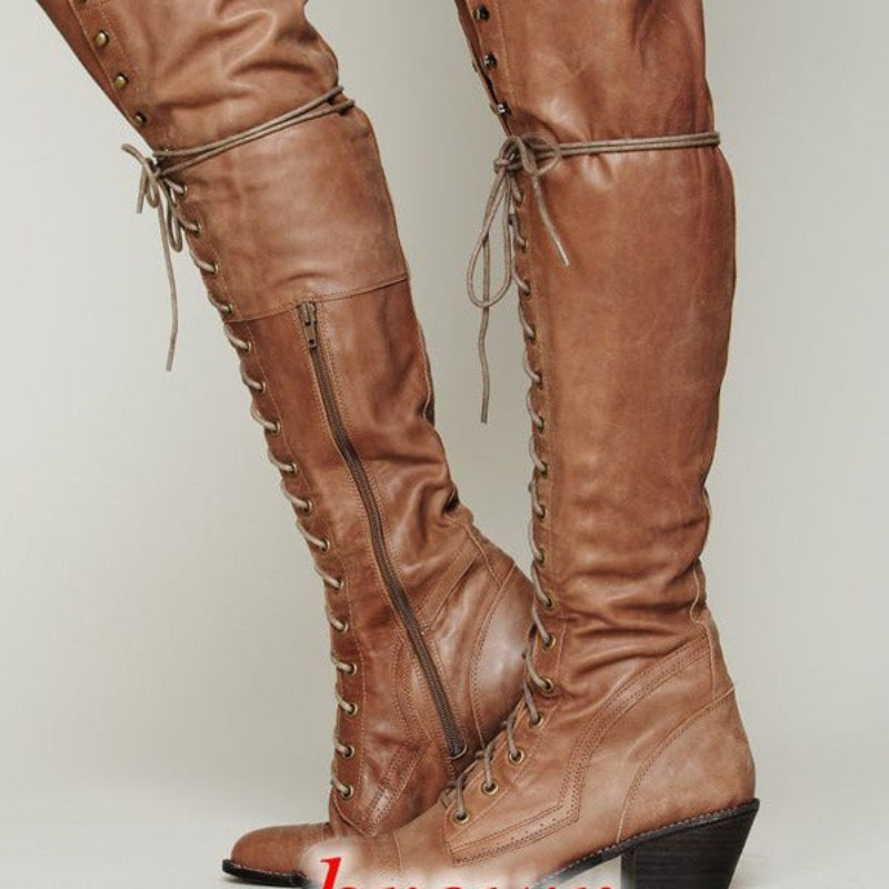 Women’s Round Toe Over-the-Knee Tall Winter Boots