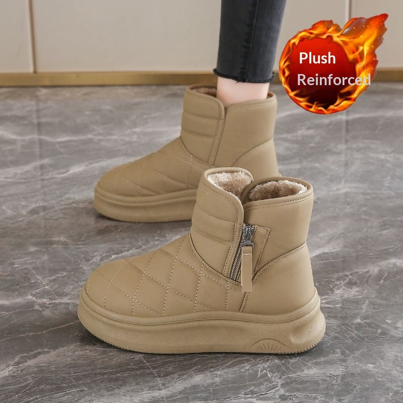 Warm Fleece-Lined Casual Winter Ankle Snow Boots for Women