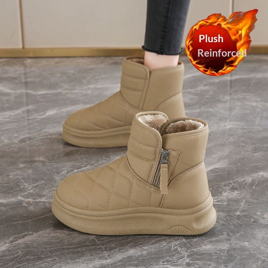 Warm Fleece-Lined Ankle Boots Women’s Casual Snow Boots