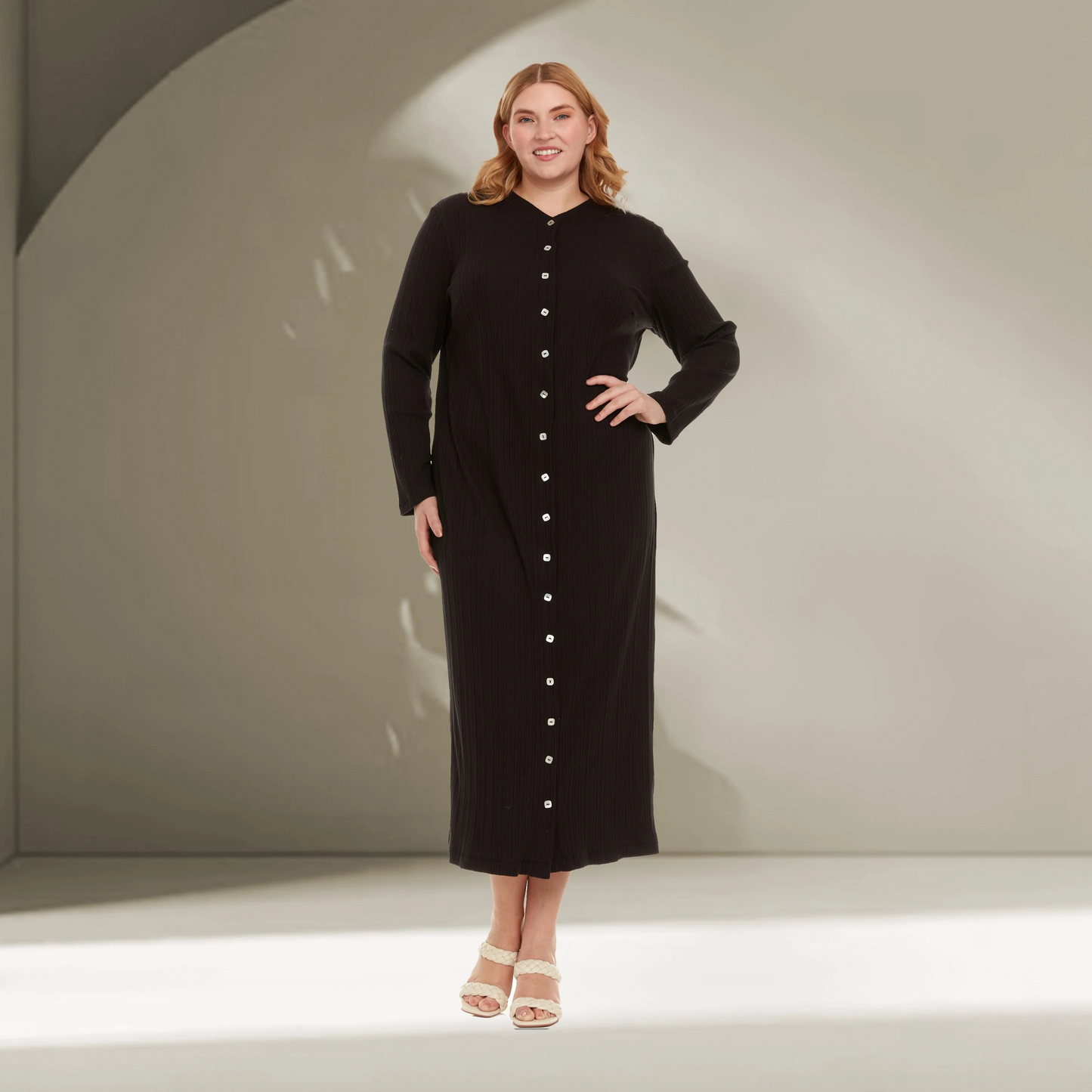 Alexa Plus Ribbed Tie-Dye Maxi Dress Japparel