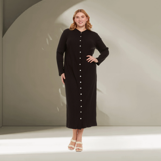 Alexa Plus Ribbed Tie-Dye Maxi Dress Japparel