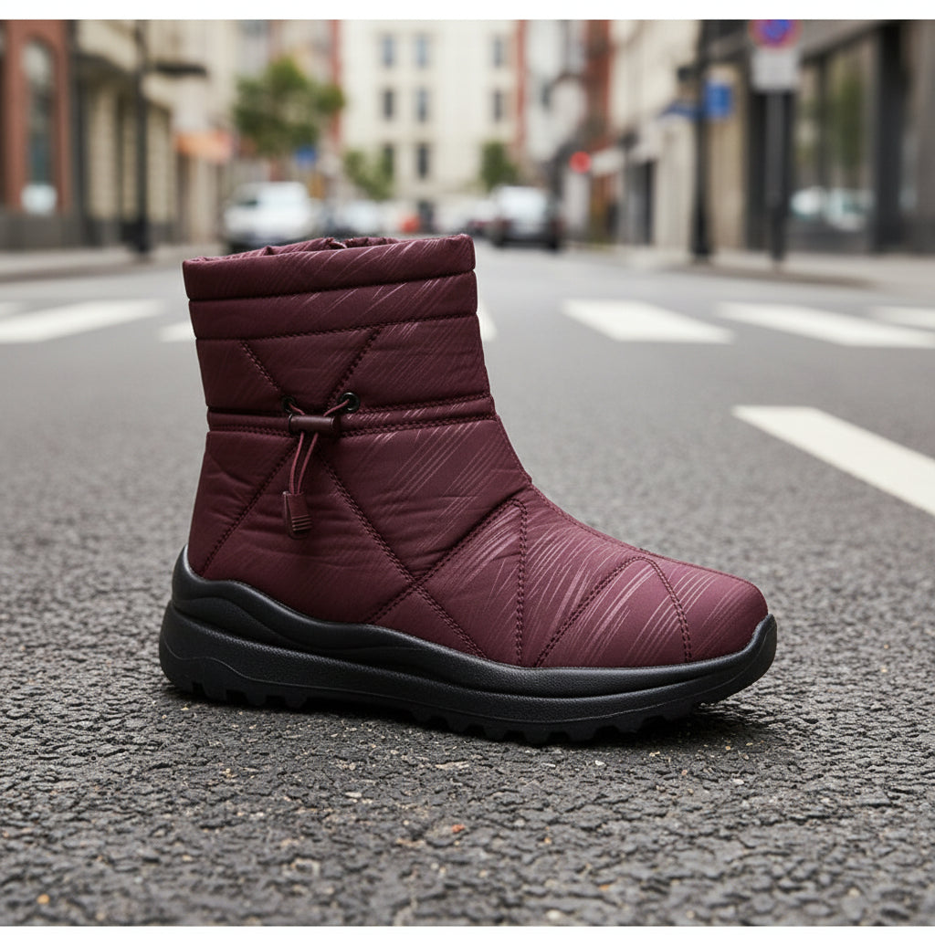 Fleece-lined Waterproof Anti-slip Snow Boots Women's Stepique
