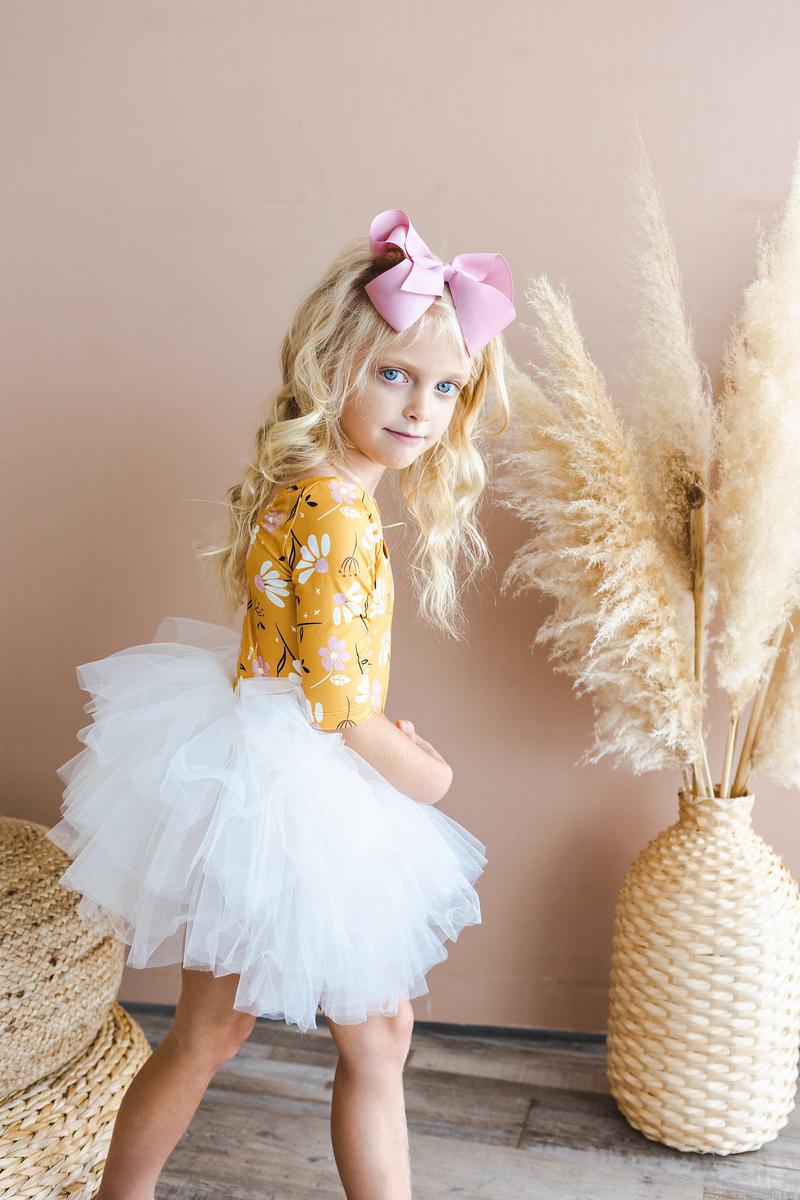 Dandelions in Fall Tutu Leotard 3/4 Sleeve Mila & Rose