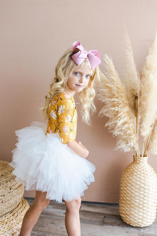 Dandelions in Fall Tutu Leotard 3/4 Sleeve Mila & Rose