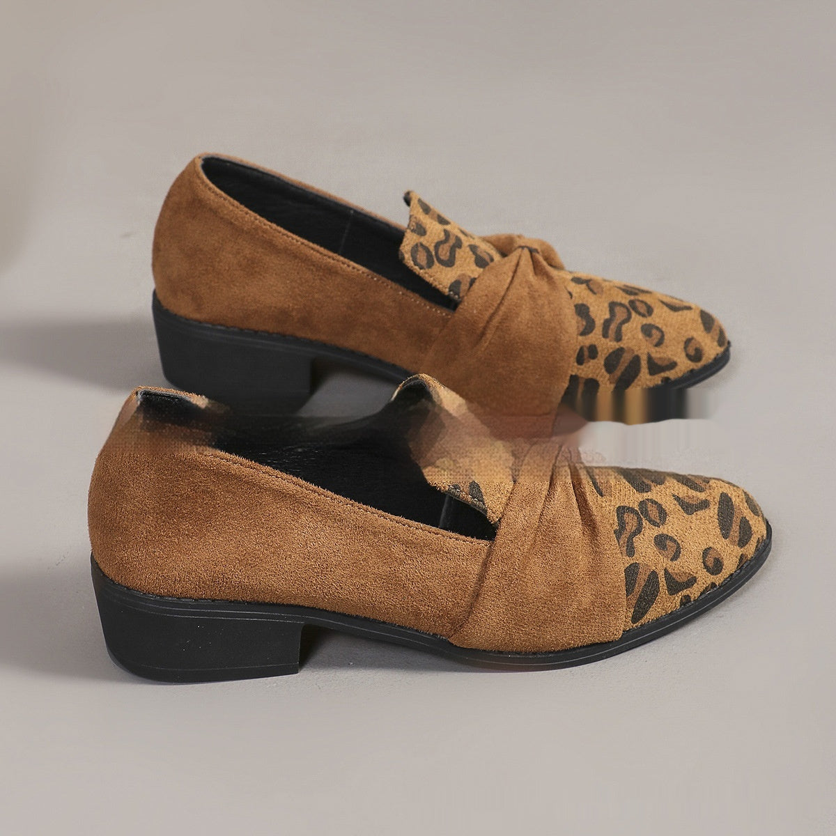Leopard Print Bow Accent Pumps Women’s Fashion Footwear