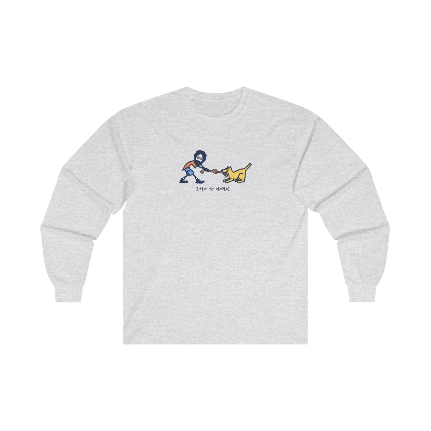 Grateful Dead Ultra-Cotton Long Sleeve Tee Life is dead. Jerry and His Best Friend