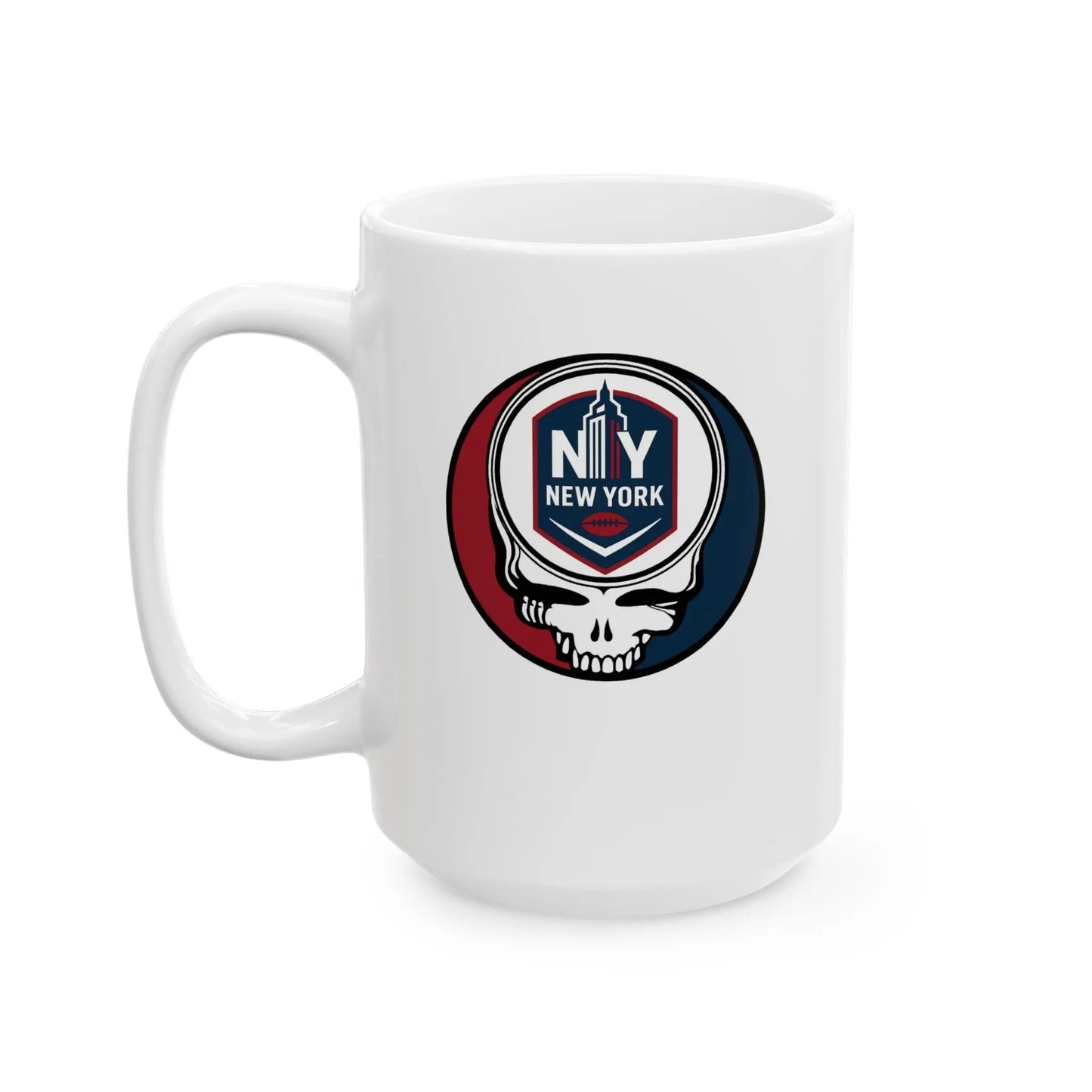 New York Giants Stealie Ceramic Coffee Mug Durable White Ceramic NFL