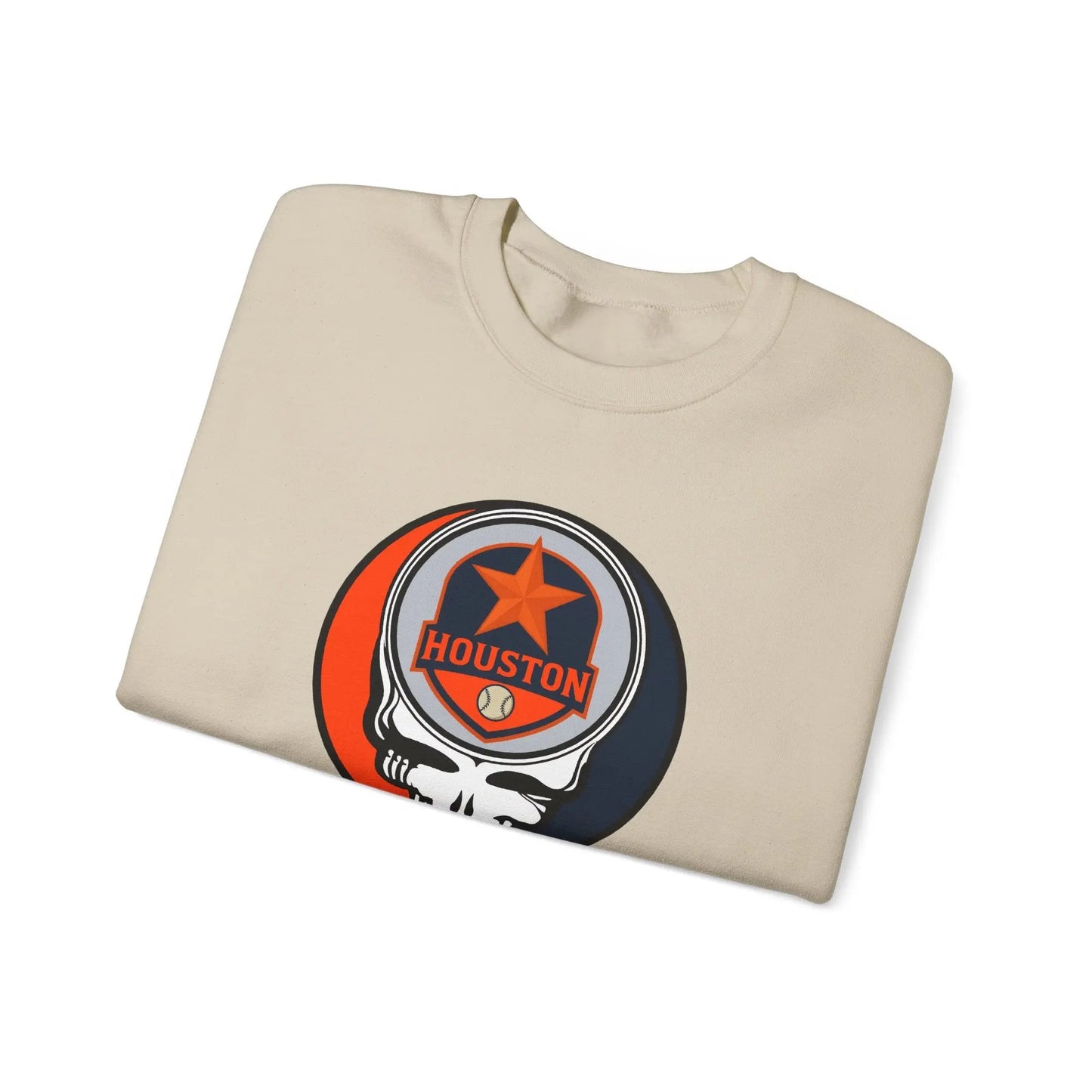 Grateful Dead Houston Baseball Edition Stealie Crewneck Sweatshirt MLB