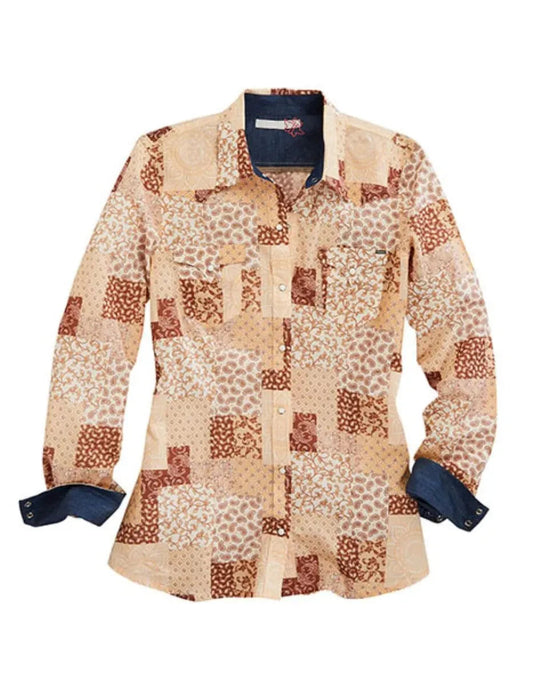 Tin Haul Sunrise Symphony (Brown) - Women's Western Shirt (Closeout)