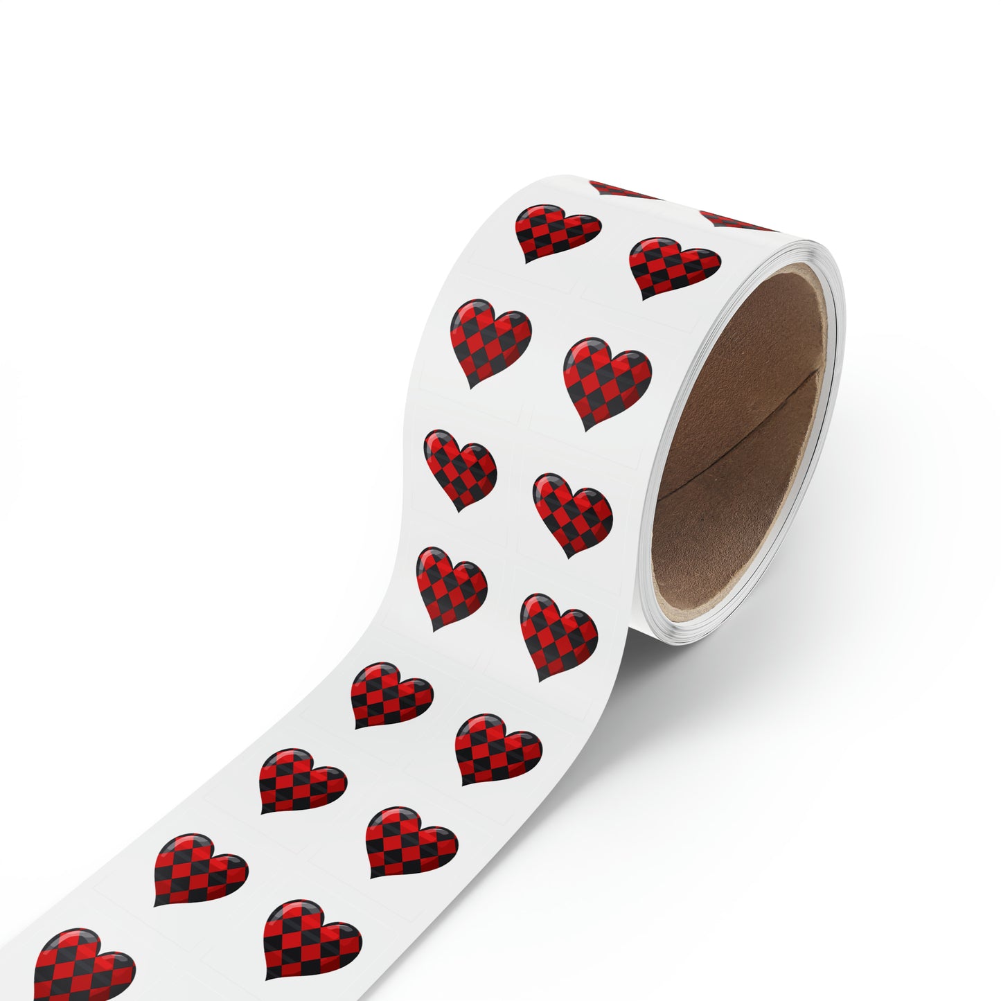 Valentine's heart shape Square Sticker Label Rolls
