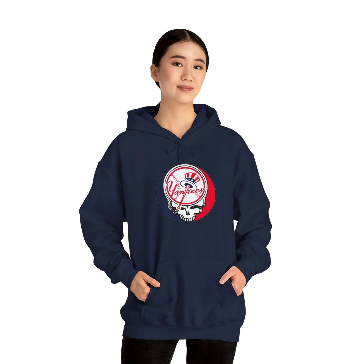 Grateful Dead Unisex Heavy Blend Hoodie MLB The Ballpark Collection New York Baseball Edition