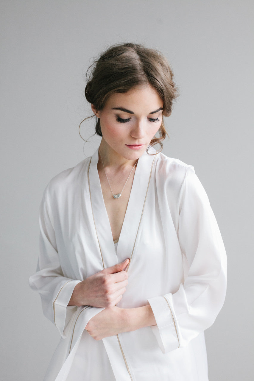 Silk Shiny Satin Robe Classic Silk Robe