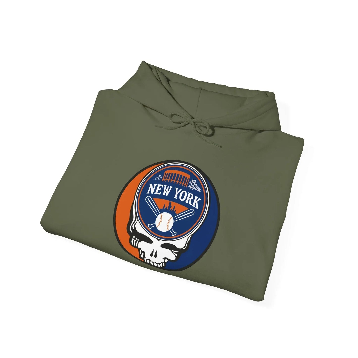 New York Baseball Edition Stealie Grateful Dead Unisex Heavy Blend Hoodie MLB