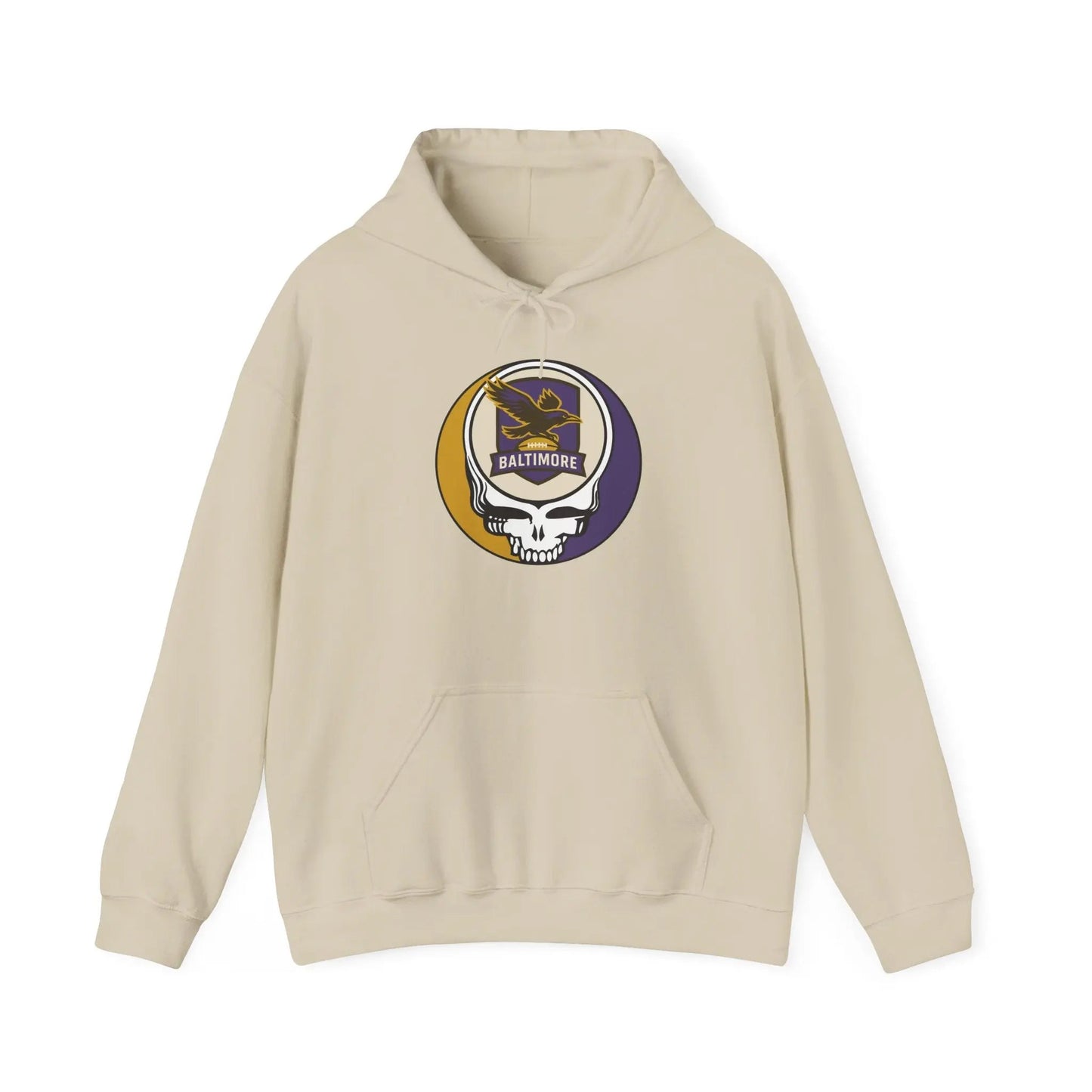 Baltimore Ravens Stealie Grateful Dead Hooded Sweatshirt The Gridiron Collection